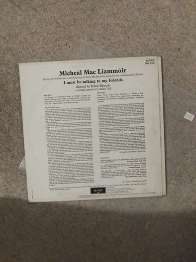 Micheal MacLiammor I must be talking to my friends lp