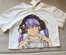 Fendi girls cropped T-shirt 5/6T