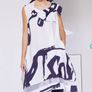 Bnwt Naya navy & white tunic top / dress layering piece statement collar Image 10