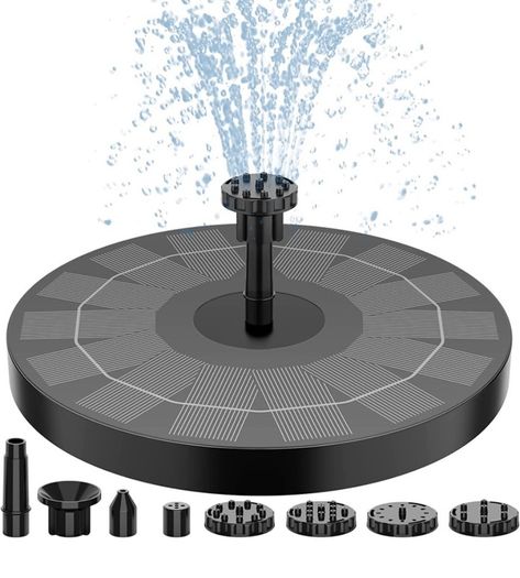Solar Fountain 2.5W Solar Water Fountain with Solar Panel Solar Pond Pupme with 6 Fountain Nozzles Solar Floating Fountain Pump for the Garden, Bird Bath, Fish Tank (FREE POSTAGE)