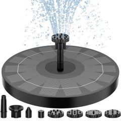 Solar Fountain 2.5W Solar Water Fountain with Solar Panel Solar Pond Pupme with 6 Fountain Nozzles Solar Floating Fountain Pump for the Garden, Bird Bath, Fish Tank (FREE POSTAGE)