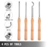 Wood Turning Tools for Lathe 4 PCS Set, Carbide Lathe Tools with Diamond Shape, Round, Square Cutters, Turning Lathe Chisels with Comfortable Grip Handles Lathe Tools for Craft DIY Hobbyists Image 3