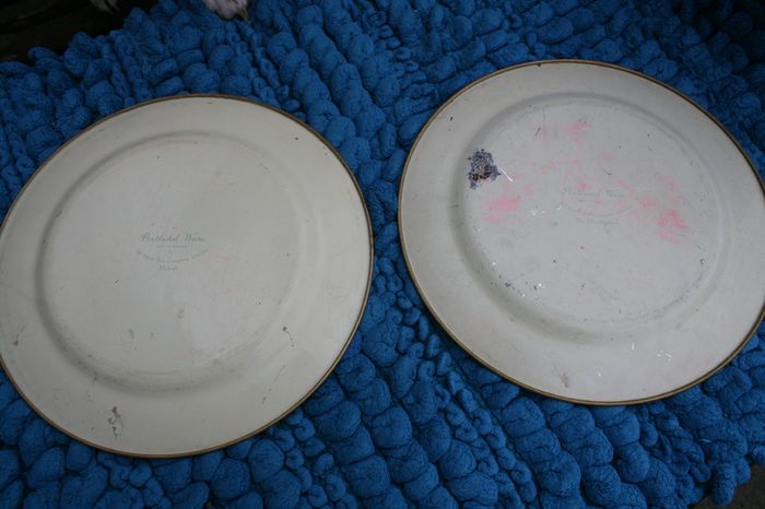 2 Antique Tin Plate Metal Box Co Portland Ware MELODY Shepherds Romantic 10" Wear