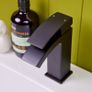 Waterfall Bathroom Basin Tap | Matt Black Image 3