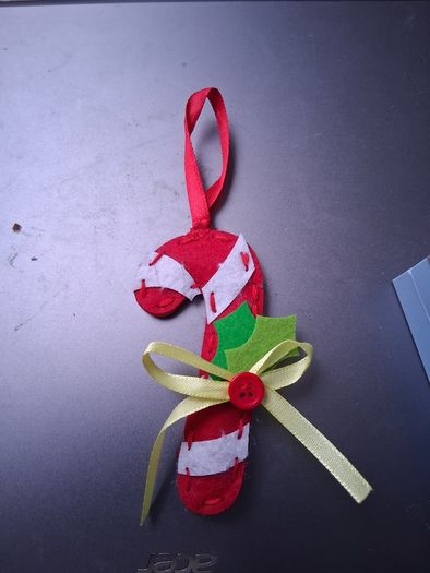 Handmade felt Christmas tree decorations - set of 3