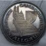 Kempten Silver Proof Medal 1964 Hildegard Obverse Thaler 1623 Beautiful rainbow Image 4