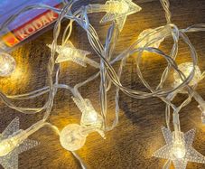 String of LED lights - moons & stars
