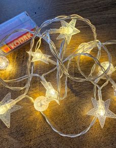 String of LED lights - moons & stars