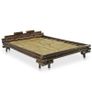 Bed Frame Dark Brown Bamboo 140x200 cm Image 2