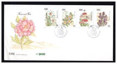 1990 Ireland Fauna & Flora (Garden Flowers) Commemorative Stamps An Post First Day Cover (FDC)