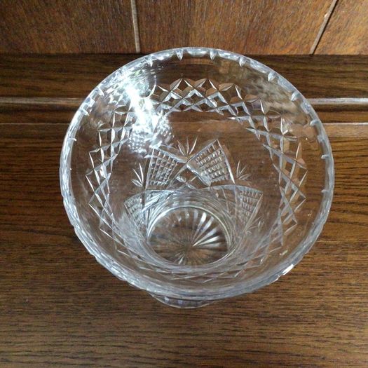 Cut Glass crystal 7 inch vase ( unidentified )