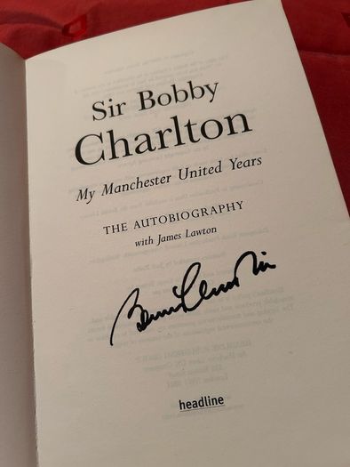 Sir Bobby Charlton Manchester United Signed Autograph Autobiography Book Football
