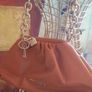 River Island Burnt Orange Chunky Chain Ruched Bag, AV Image 8