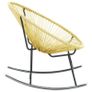 Outdoor Rocking Moon Chair Poly Rattan Beige Image 4