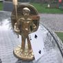Heavy solid brass sailor with boat on back, 1979, D18 post 10e Image 2