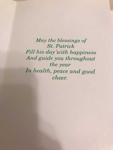 St Patrick's day card