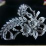 Vintage Rhodium Plated Marcasite Spray Brooch. Image 4