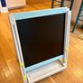 kids easel floor standing magnetic white and black board Image 4
