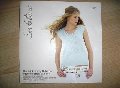 Sublime organic organic cotton knitting pattern book 