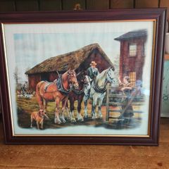 Goodhill print like new in Mahogany frame.