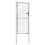 Garden Gate Galvanised Steel 105x225 cm Silver Image 2