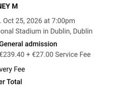 6 tickets for boney m
