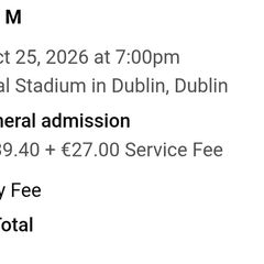 6 tickets for boney m