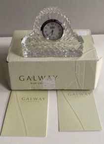 Galway crystal mantle clock