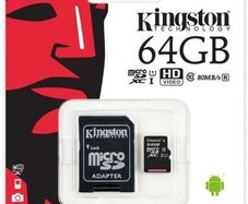 micro sd card Kingston 64GB Canvas Select Class 10 UHS-I microSDXC