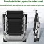 Sun Lounger Folding Zero Gravity Chairs Recliner For Beach Patio Garden Camping Outdoor Portable Home Lounge Chair Supports 200kg Black (color : With gray Cushions) Image 4