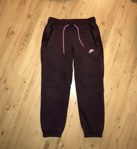 Nike Pants Trousers Joggers Track Tech Fleece Type Bottoms Burgundy Maroon Pink