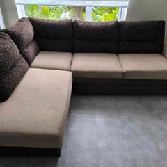 Corner Sofa with foldable bed and storage