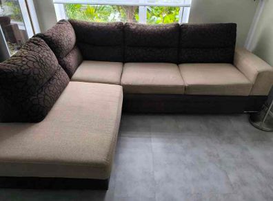 Corner Sofa with foldable bed and storage