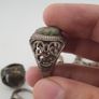 Antique Style Ring Collection 15 Mixed Brass, Glass & Stone Rings Image 5