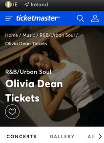 Olivia Dean ticketsx2