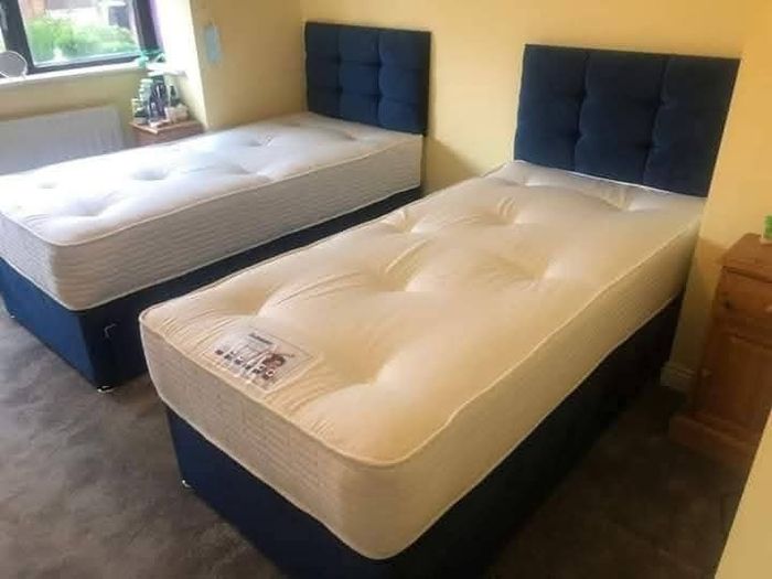 Single bed set, headboard and mattress included