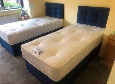Single bed set, headboard and mattress included