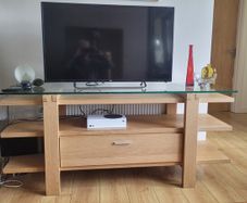 solid oak TV table
