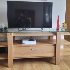 solid oak TV table