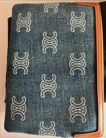 Celine pouch with leather strap