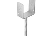 Galvanised Concrete In "U" Shape Post Support Heavy Duty For 120mm Posts