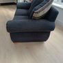 Two Seater Black Fabric Sofa Image 5