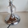 Beautiful Brushed Steel  Crackle Glass Table Lamp. In Mint Condition. Image 4