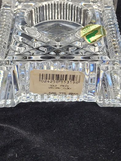 Waterford Crystal Mantel Clock Signed Crystal Only Broken Movement