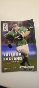 Vintage Ireland vs England Rugby Programme 2003