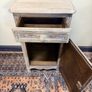 1900s French Bleached & Whitewashed Oak Bedside Table Image 6