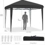 3x3Meter Instant Heavy Duty Pop Up Gazebo, Folding Garden Camping Party Tent Canopy Marquee with Roller Bag Image 3