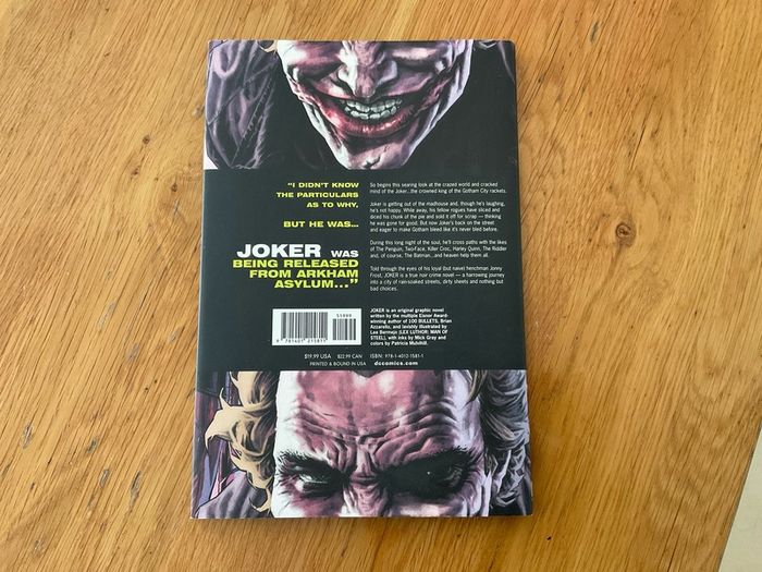 graphic novel hardback the joker Brian azzarello , Batman etc