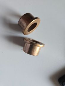 3 x Oil-Embedded Oilite 841 Bronze Flanged Sleeve Bearing for 5/8" Shaft Diameter and 7/8" Housing ID, 5/8" Long