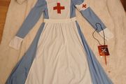 Nurse Halloween costume Adult teen with fake blood